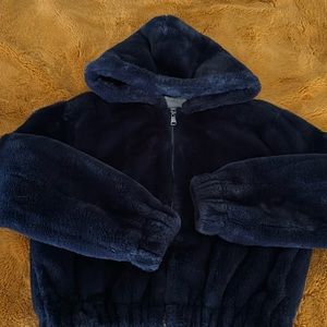 Dark blue fluffy jacket